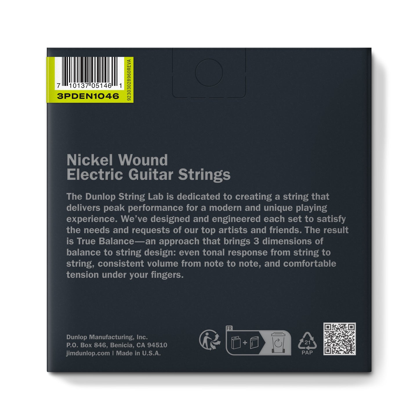 Jim Dunlop DUNLOP NICKEL WOUND ELECTRIC GUITAR 06-STRING SET 03-PACK - 10-46 - LIGHT - 3PDEN1046