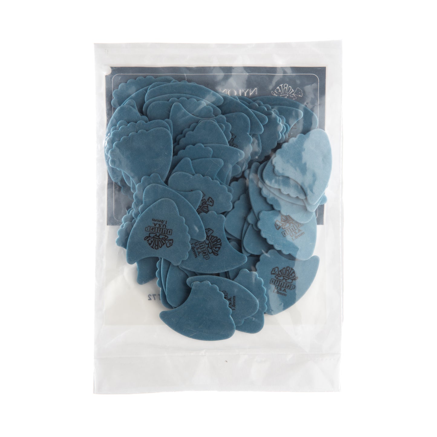 Jim Dunlop DUNLOP TORTEX 1.0mm FIN PICK GUITAR PICK REFILL BAG 72-PACK - 414R100