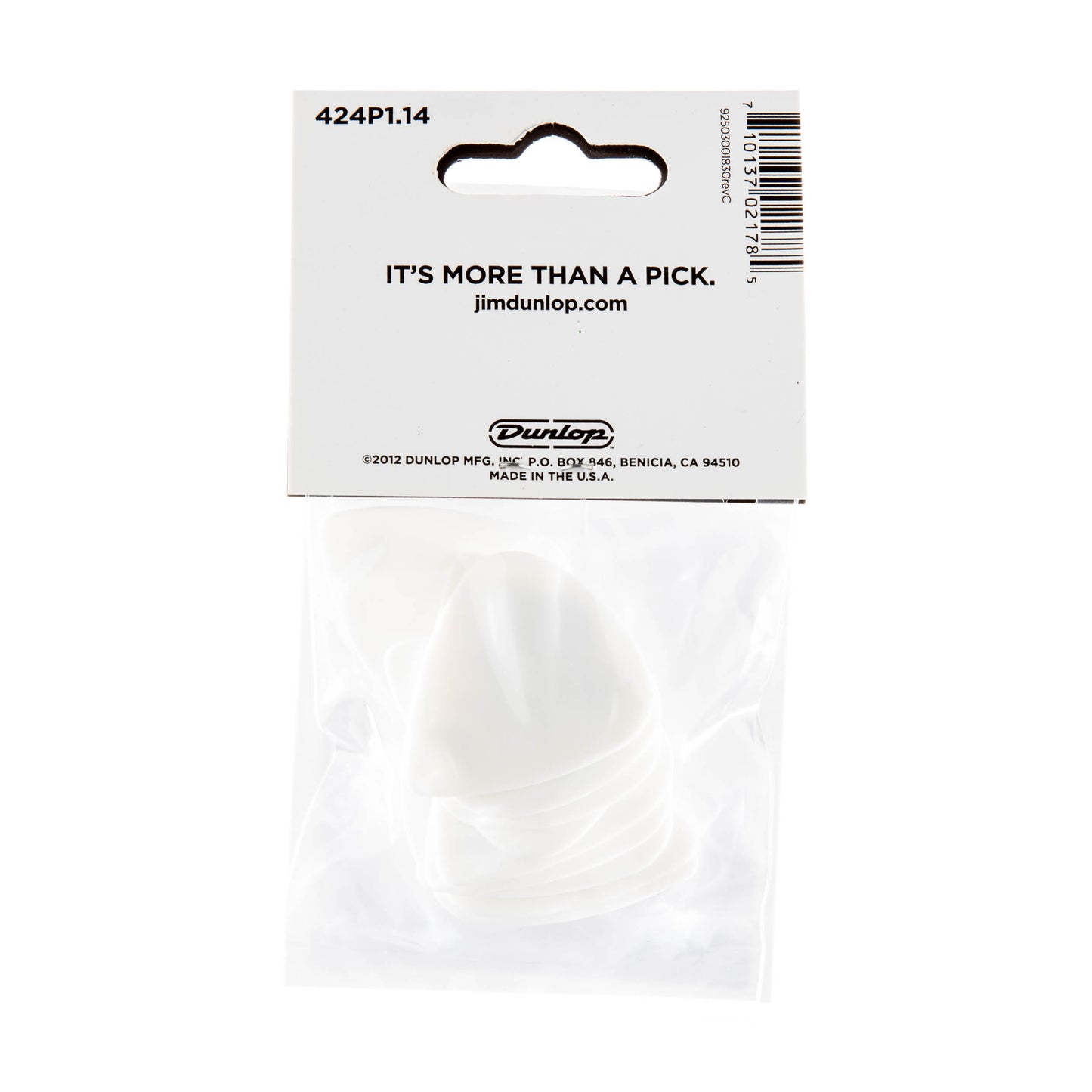 Jim Dunlop DUNLOP TORTEX 1.14mm WEDGE GUITAR PICK PLAYER'S PACK 12-PACK - 424P114