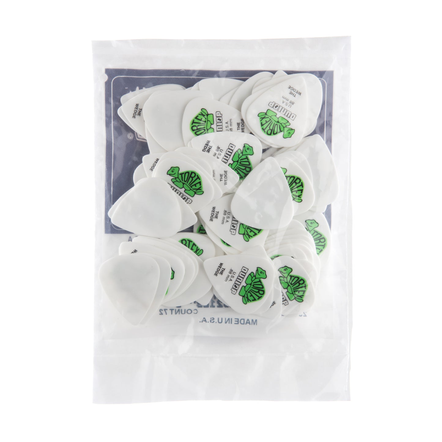 Jim Dunlop DUNLOP TORTEX .88mm WEDGE GUITAR PICK REFILL BAG 72-PACK - 424R088