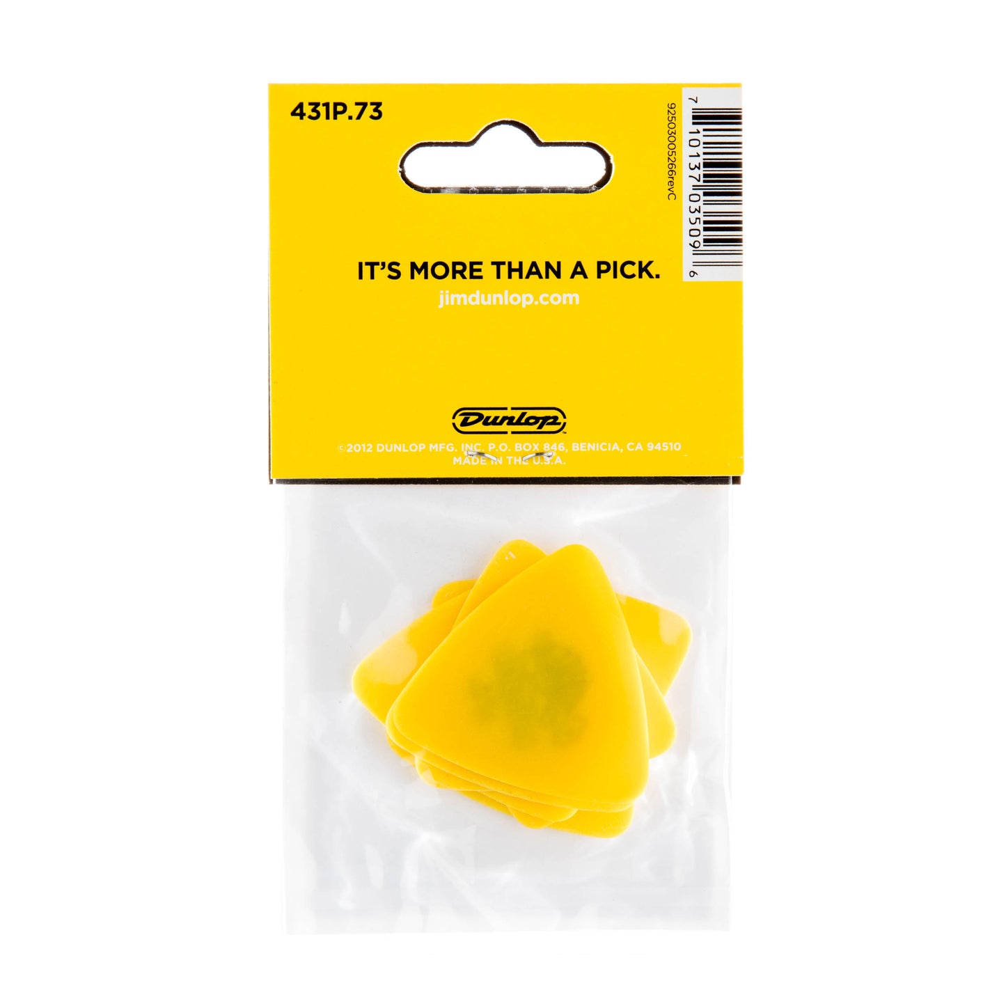 Jim Dunlop DUNLOP TORTEX .73mm TRIANGLE GUITAR PICK PLAYER'S PACK 06-PACK - 431P073