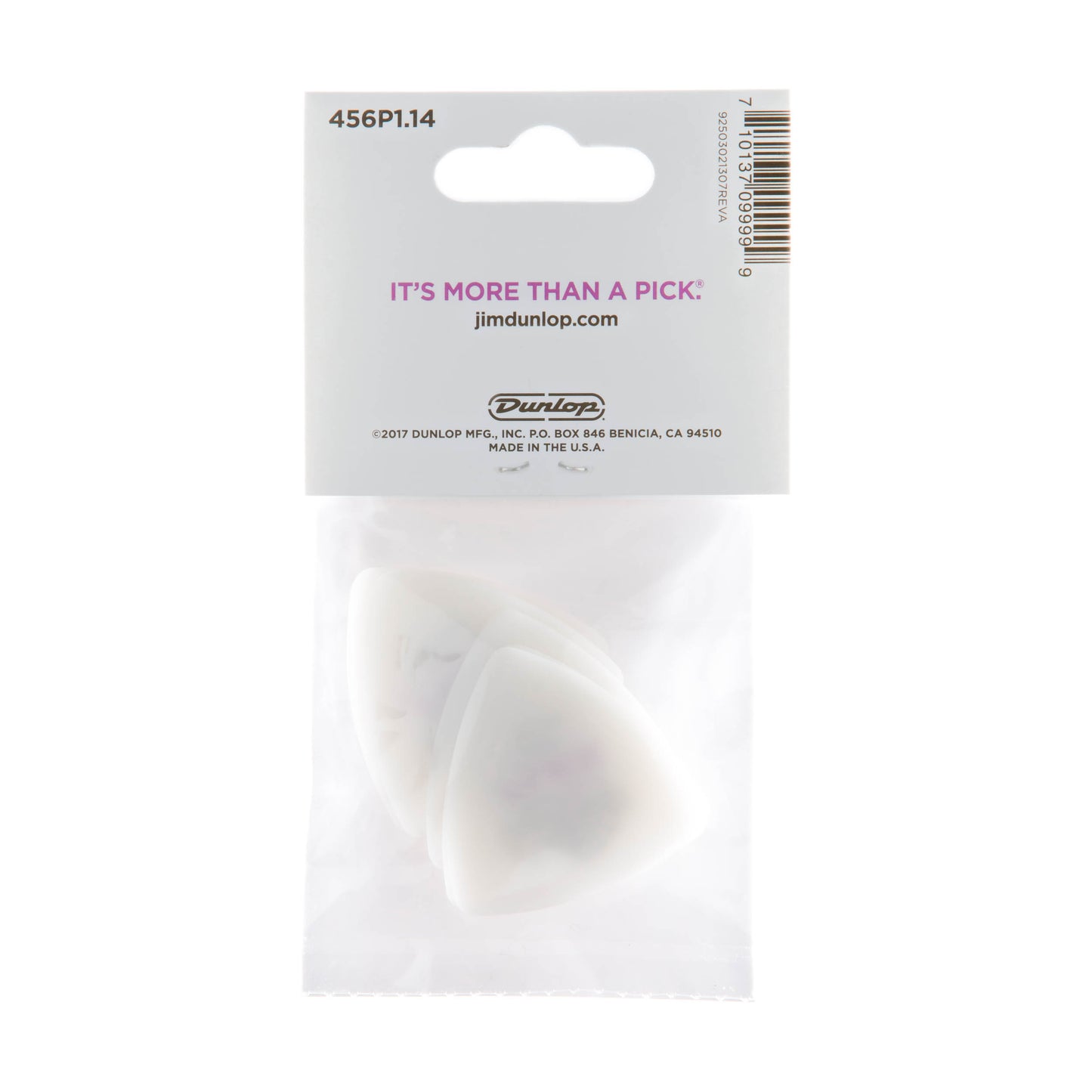 Jim Dunlop DUNLOP TORTEX FLEX 1.14mm TRIANGLE GUITAR PICK PLAYER'S PACK 06-PACK - 456P114