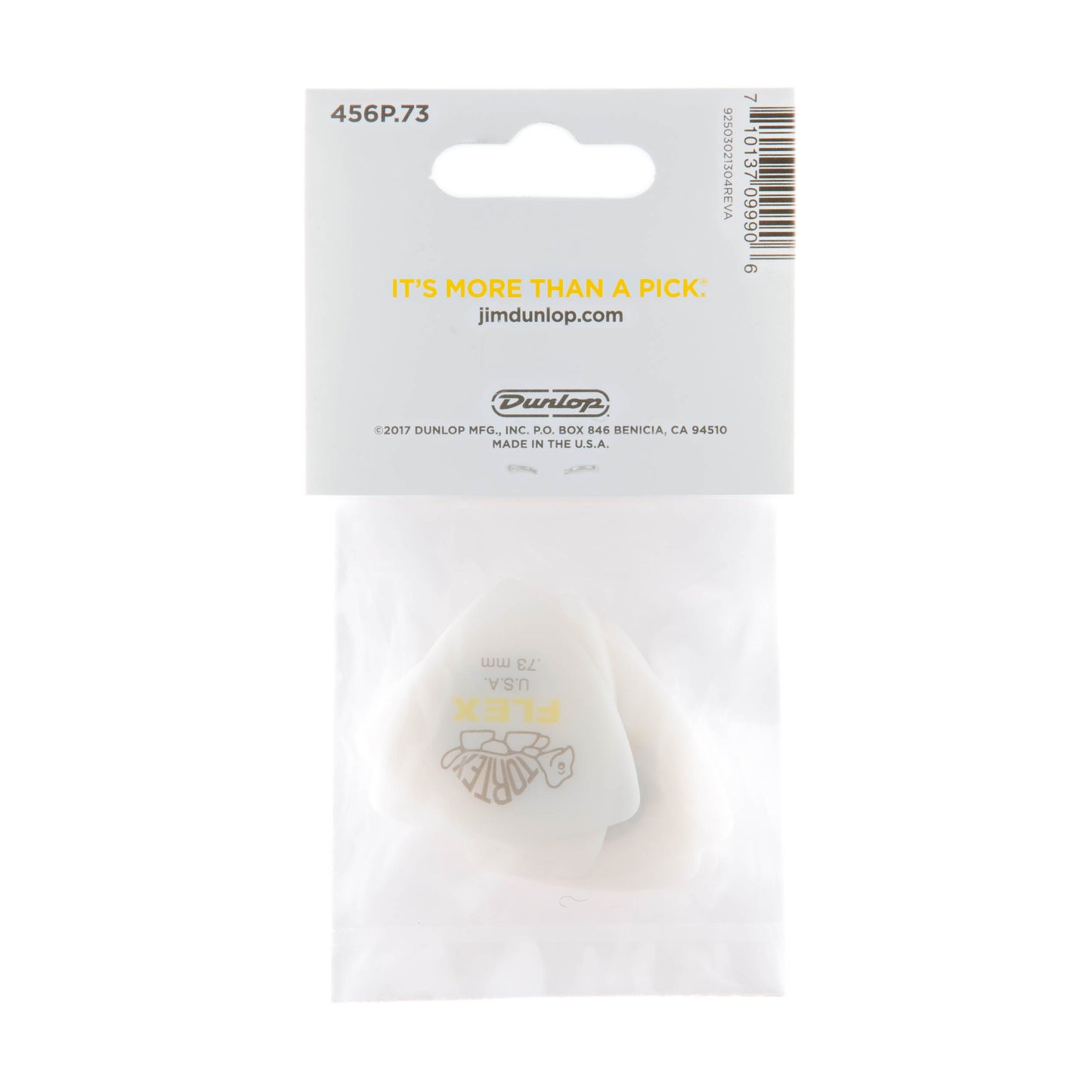 Jim Dunlop DUNLOP TORTEX FLEX .73mm TRIANGLE GUITAR PICK PLAYER'S PACK 06-PACK - 456P073