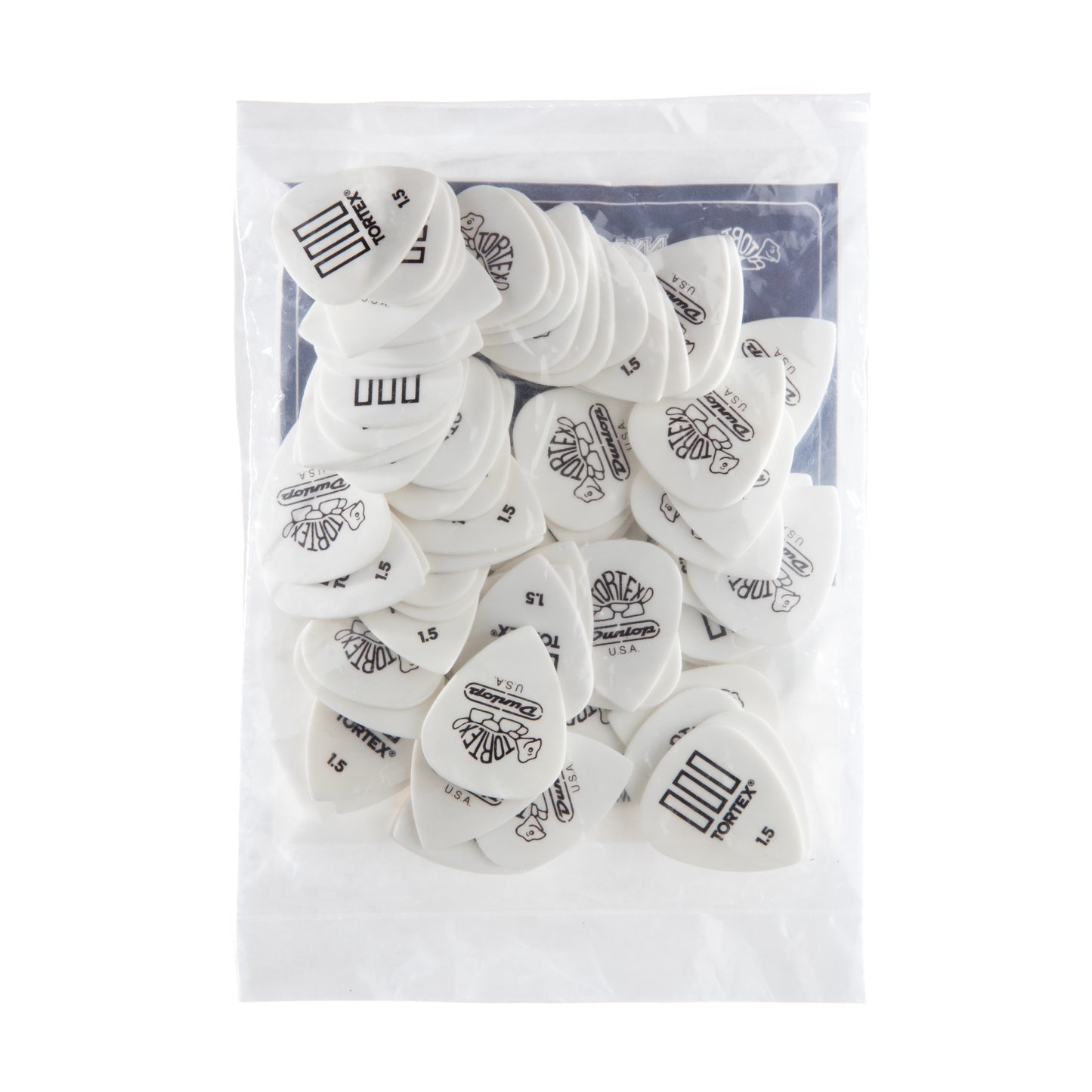 Jim Dunlop DUNLOP TORTEX 1.5mm TIII GUITAR PICK REFILL BAG 72-PACK - 462R150