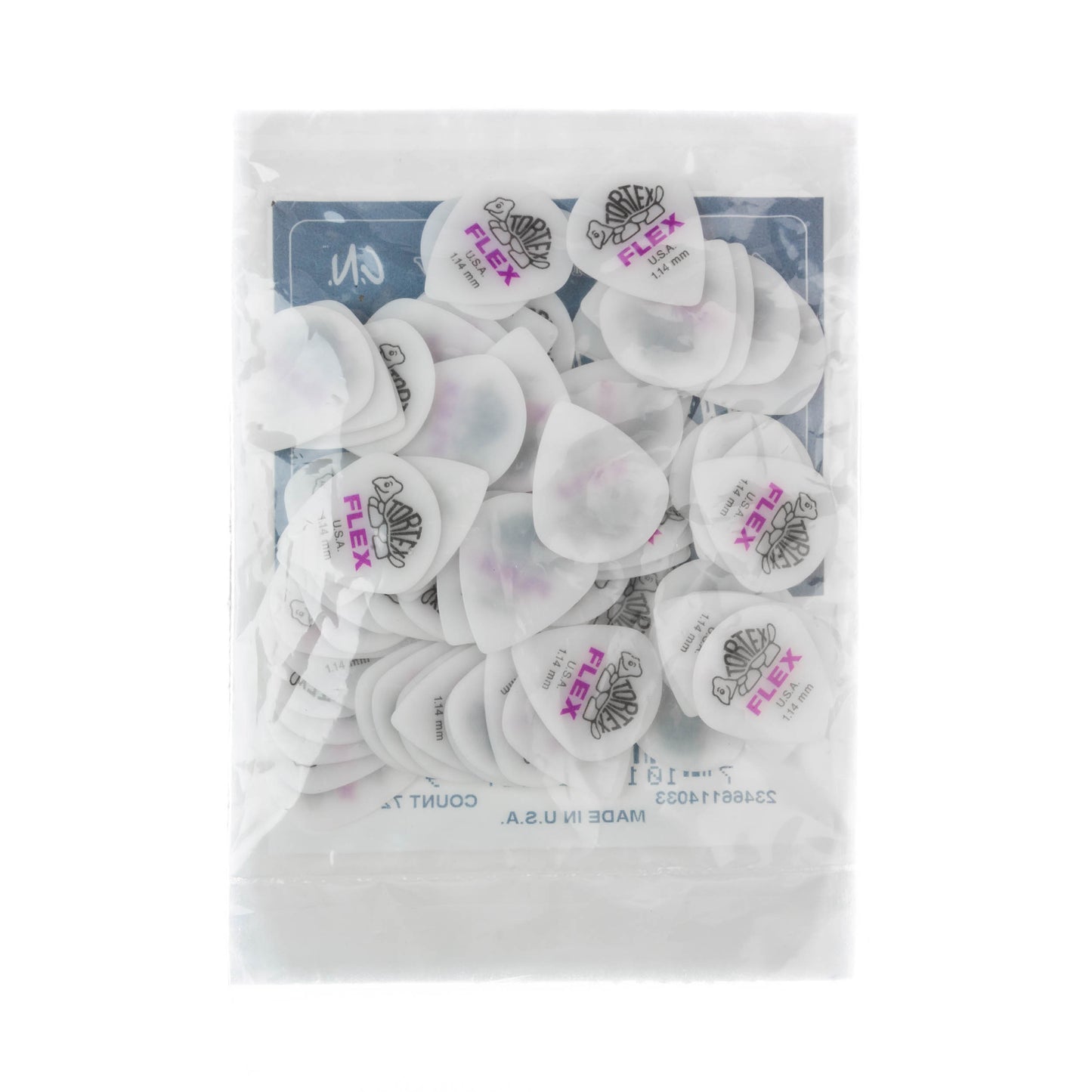 Jim Dunlop DUNLOP TORTEX FLEX 1.14mm JAZZ III XL GUITAR PICK REFILL BAG 72 -PACK - 466R114