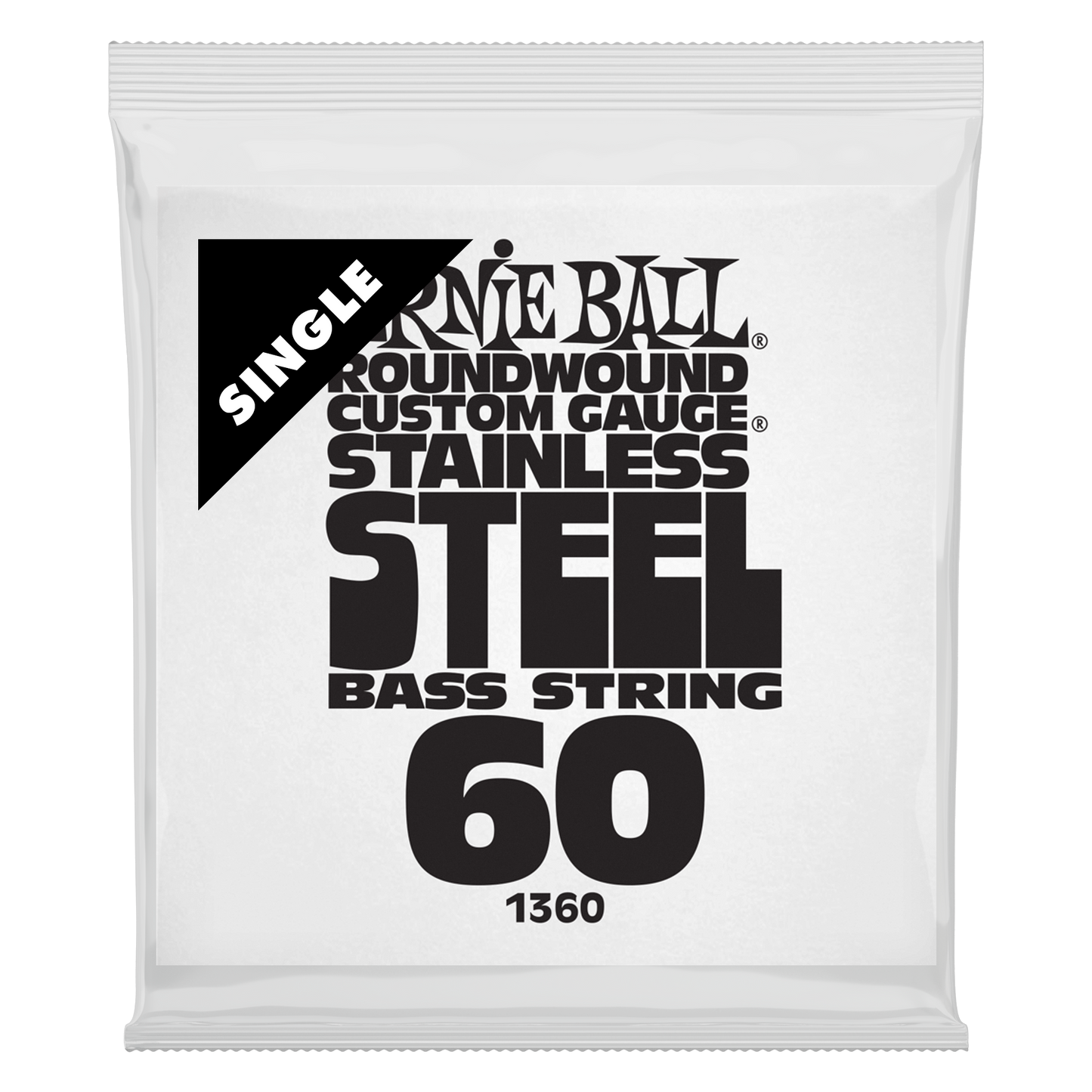 Ernie Ball Ernie Ball Stainless Steel Round Wound Single Bass String .060 P01360