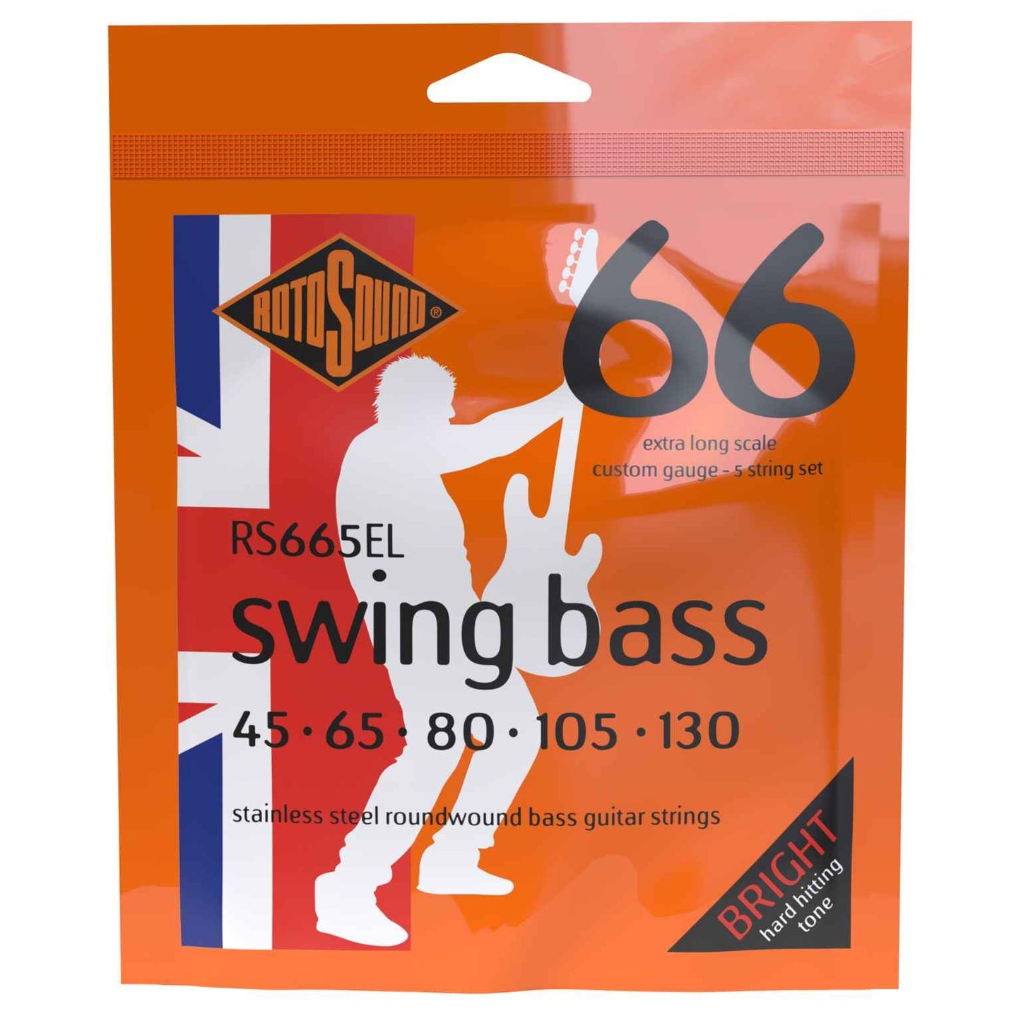 Rotosound Rotosound Swing Bass 66 Bass Strings Super Long 5-String Set 45-130 RS665EL