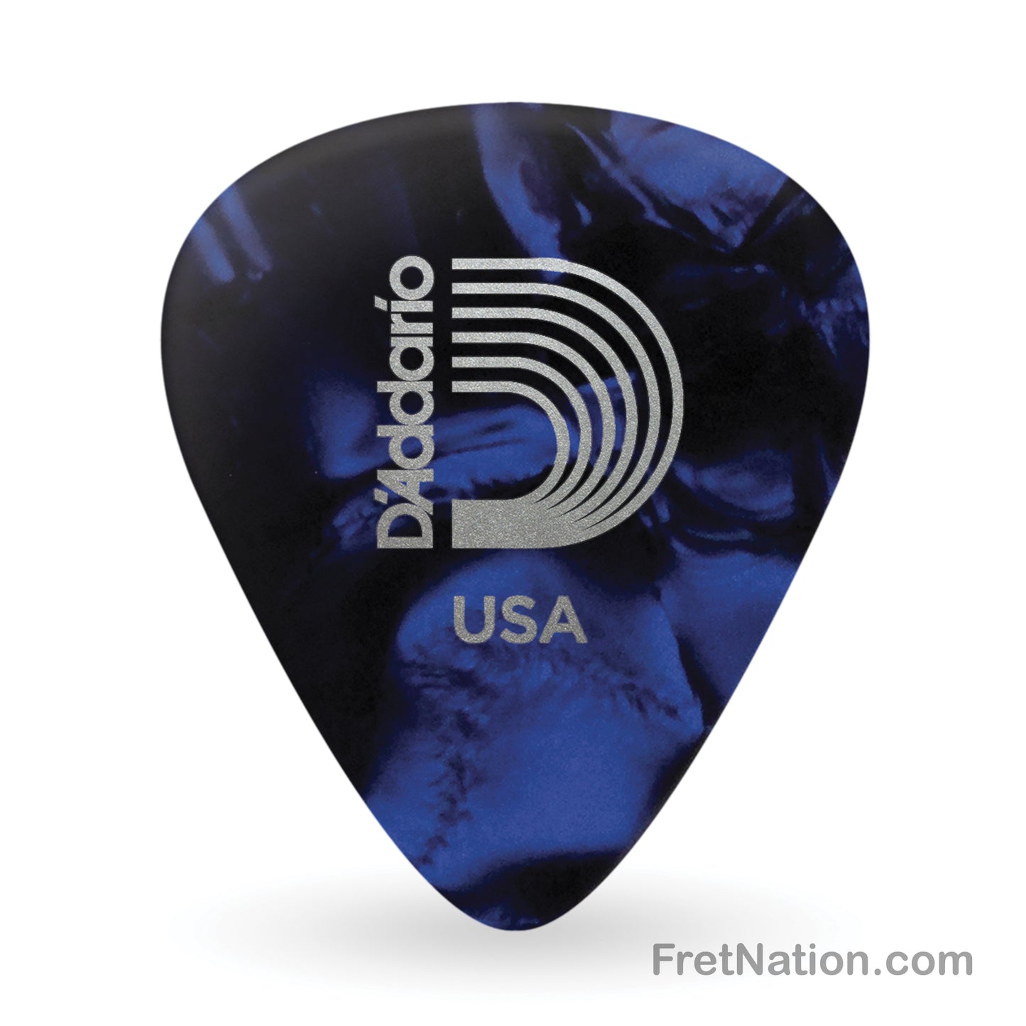 D'Addario D'Addario Classic Blue Pearl Celluloid Guitar Picks, 100 pack, Medium - 1CBUP4-100