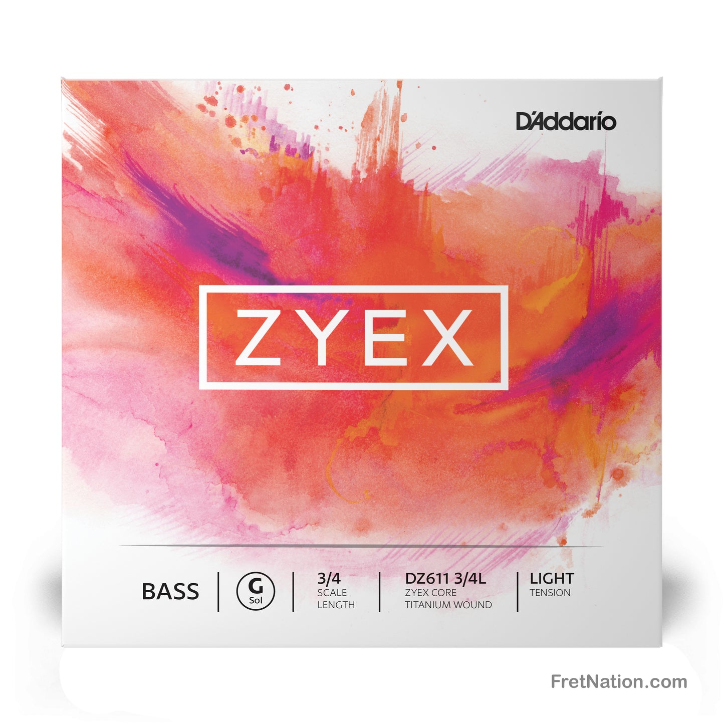D'Addario D'Addario Zyex Single 3/4 Scale Double Bass G String - DZ611 3/4L Light