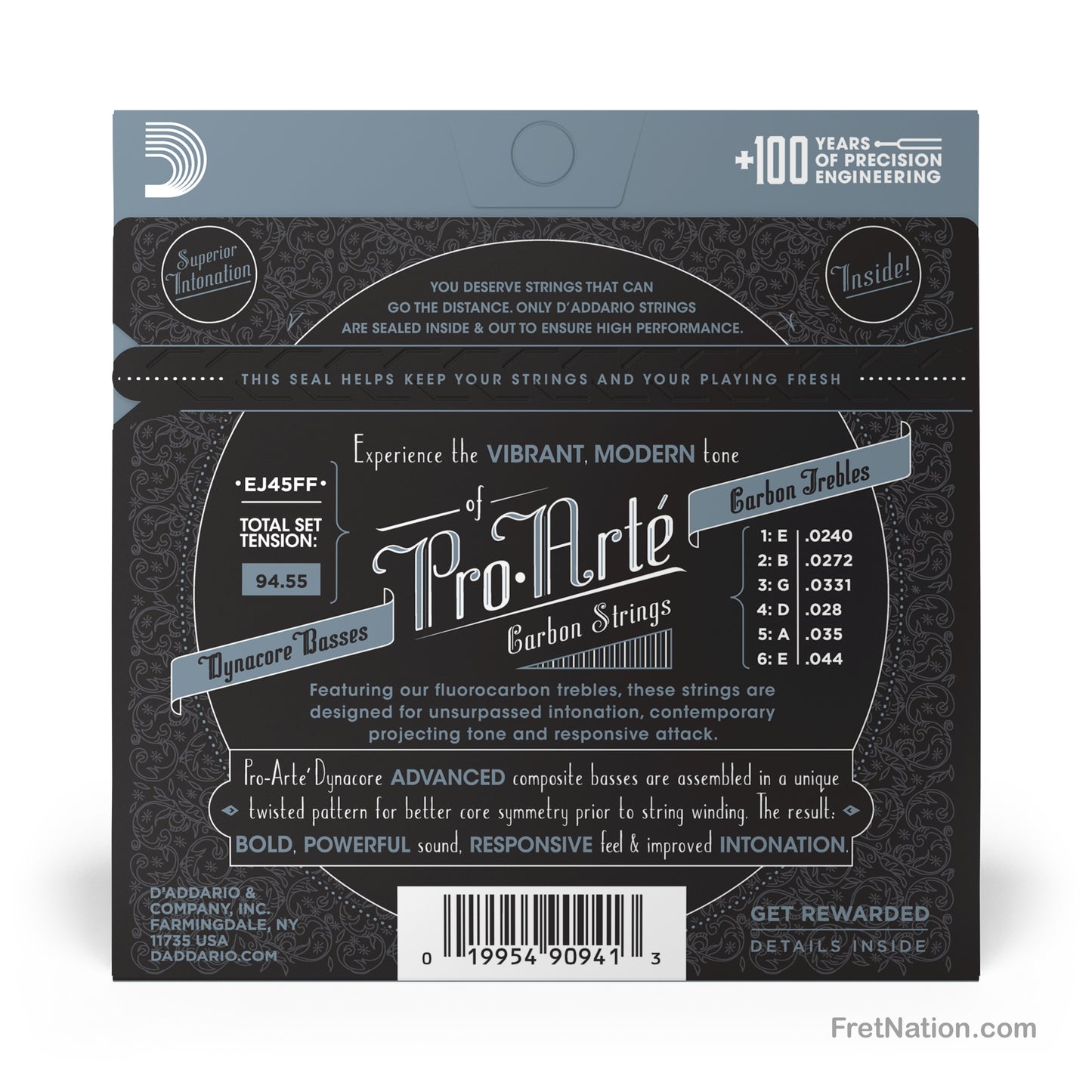 D'Addario D'Addario Pro-Arte Carbon Classical Guitar Strings - 24-44 Normal EJ45FF