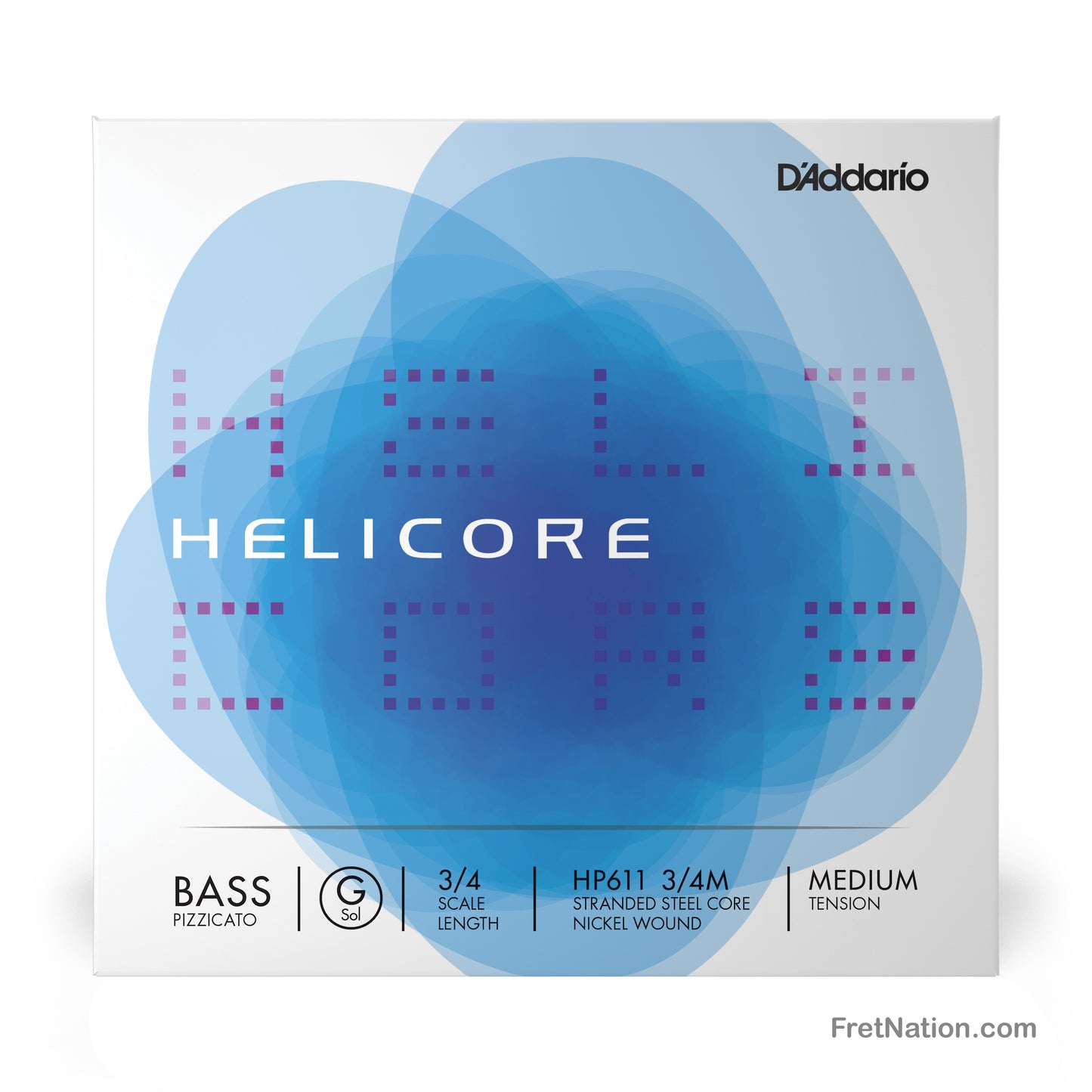 D'Addario D'Addario Helicore Single 3/4 Scale Pizzicato Double Bass G String - HP611 3/4M Medium