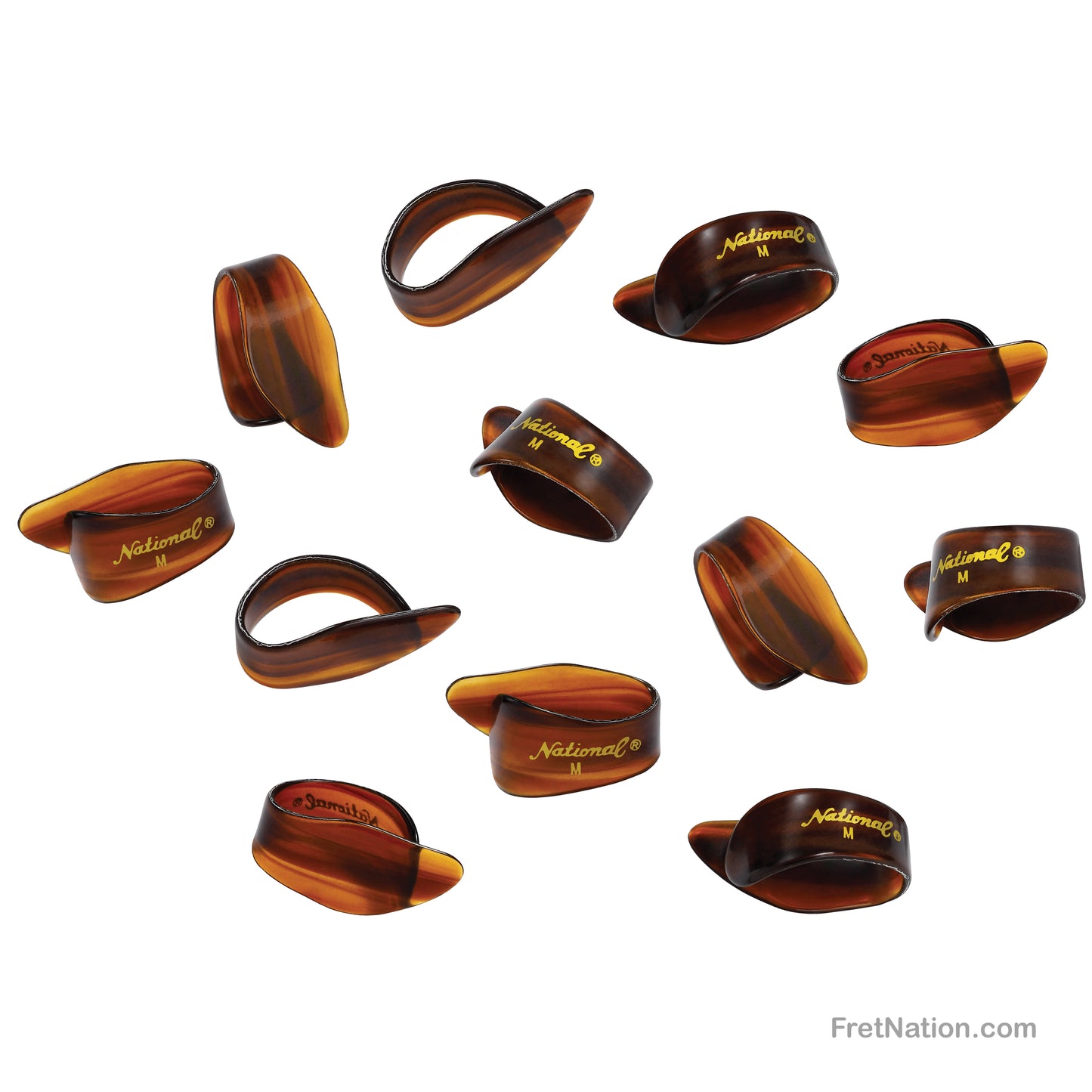 D'Addario D'Addario National Celluloid Tortoiseshell Thumb Picks Medium 12-pack - NP7T-12