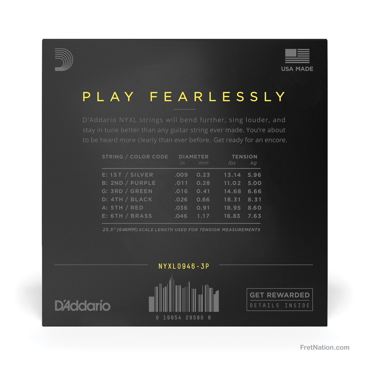 D'Addario D'Addario NYXL Electric Guitar String 3-Pack - 6-String 09-46 Super Light Regular NYXL0946-3P