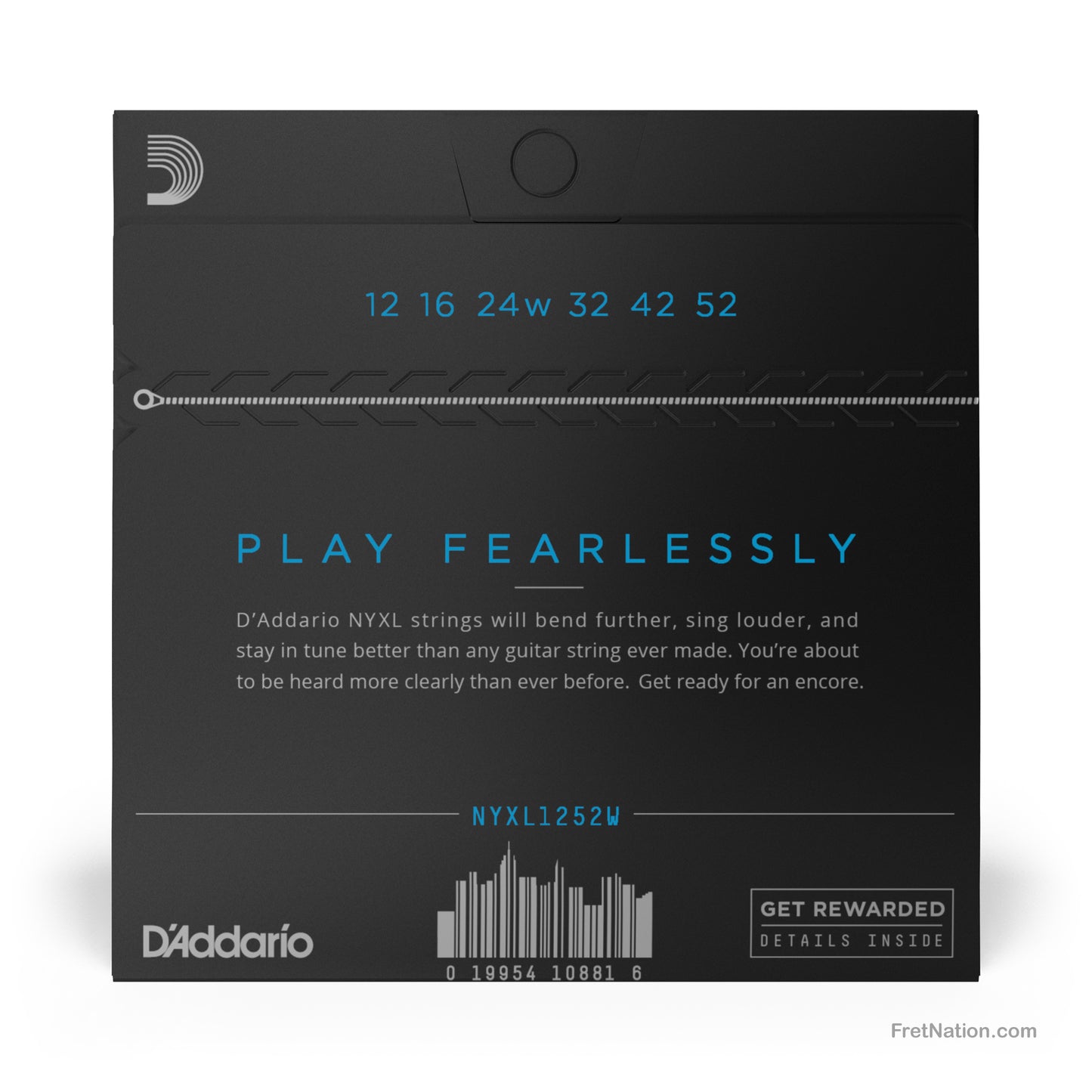 D'Addario D'Addario NYXL Electric Guitar String Set - 6-String 12-52 Jazz Wound 3rd NYXL1252W