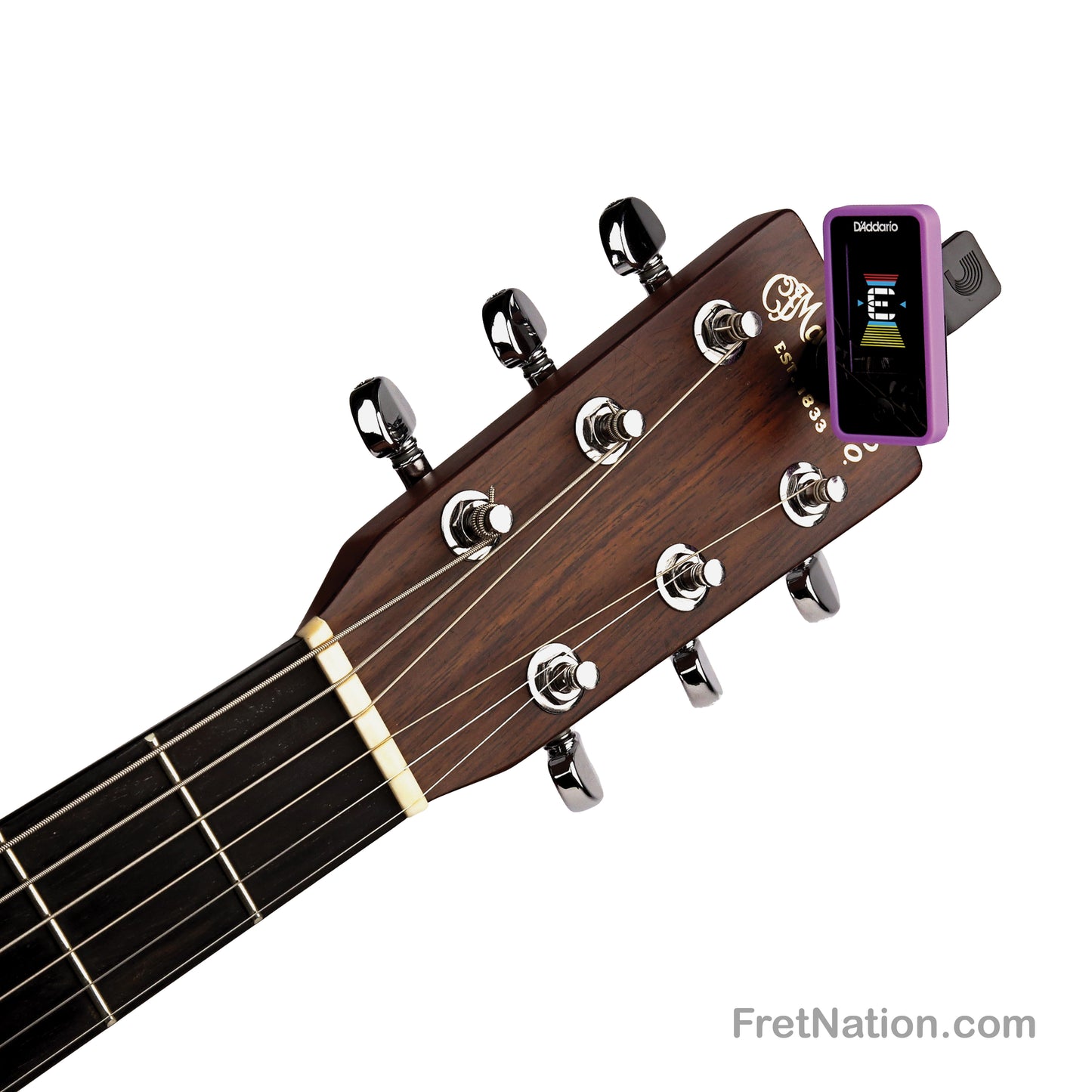 D'Addario D'Addario Eclipse Headstock Clip-On Tuner - PW-CT-17PR Purple