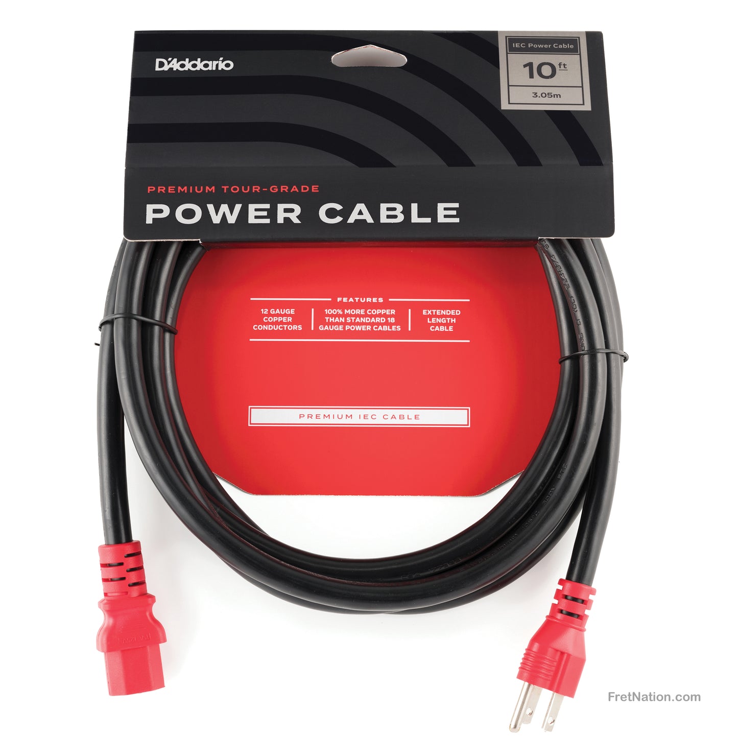 D'Addario D'Addario IEC Power Cable 10' - PW-IECB-10