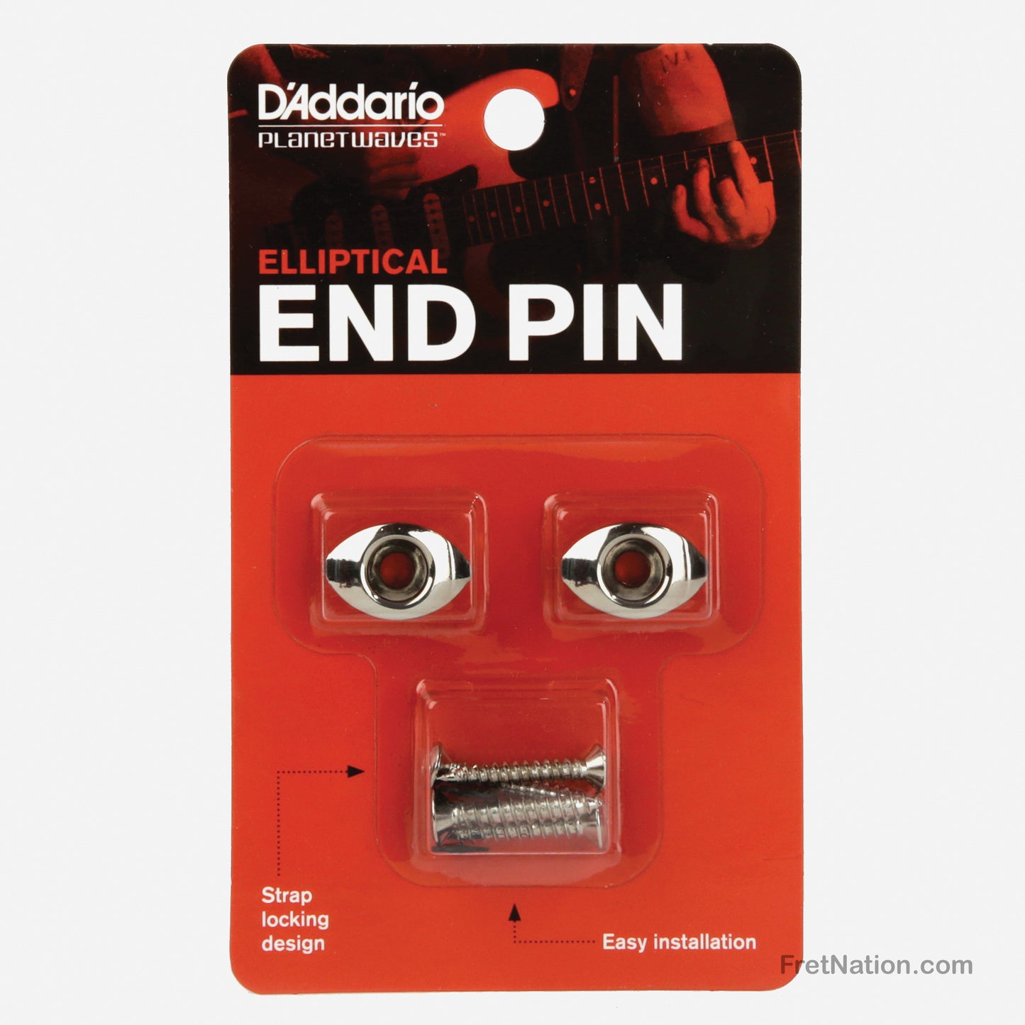 D'Addario D'Addario Elliptical End Pins Chrome - PWEEP202