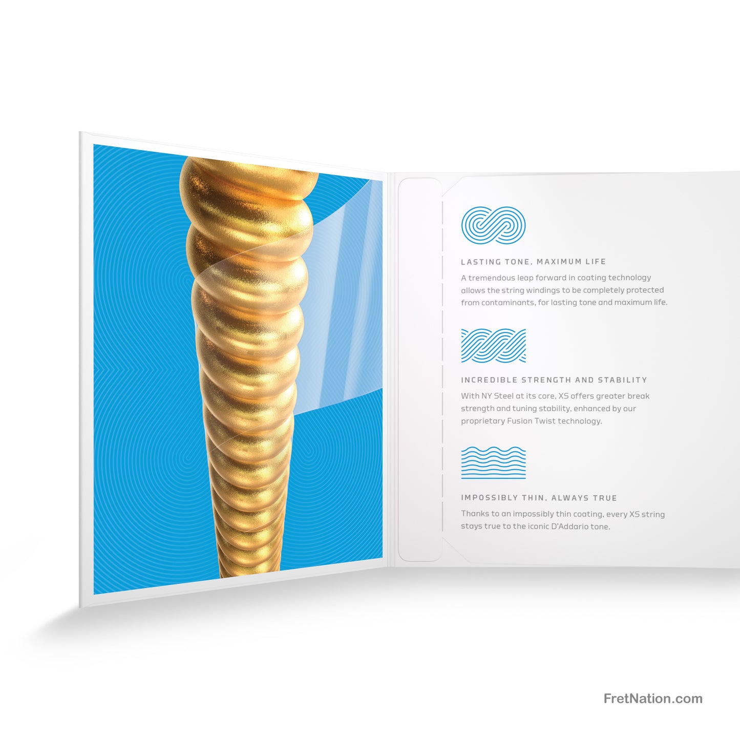 D'Addario D'Addario XS Coated 80/20 Bronze Acoustic Guitar Strings - 12-String 10-47 Extra Light XSABR1047-12