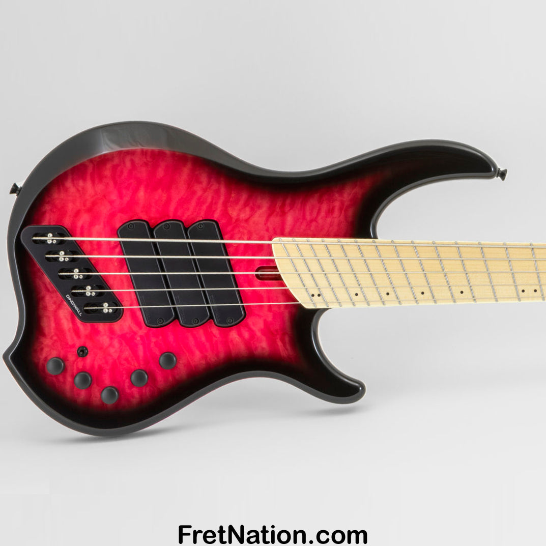 Dingwall Combustion C3 6-String Pink to Black Burst w/ Maple Fingerboard - Advanced Order