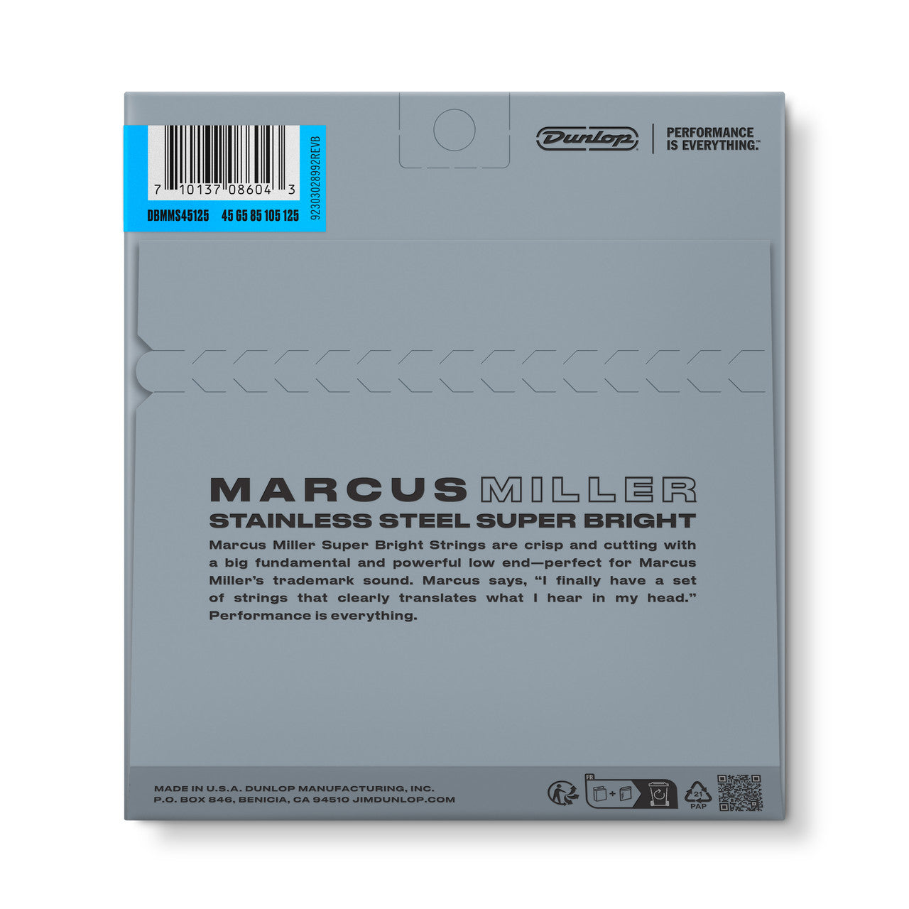 Jim Dunlop Dunlop Marcus Miller Super Bright Stainless Steel Bass Strings Long Scale - 5-String 45-125 DBMMS45125