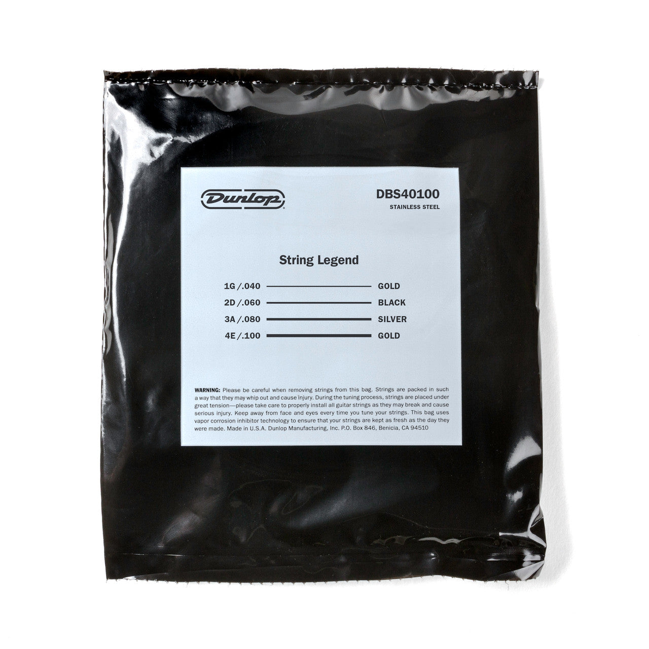 Jim Dunlop Dunlop Stainless Steel Electric Bass Strings Long Scale Set - 4-String 40-100 DBS40100