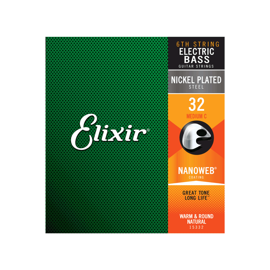 Elixir Elixir NANOWEB Coated Nickel Plated Steel Bass Single String Long Scale - .032 High-C 15332
