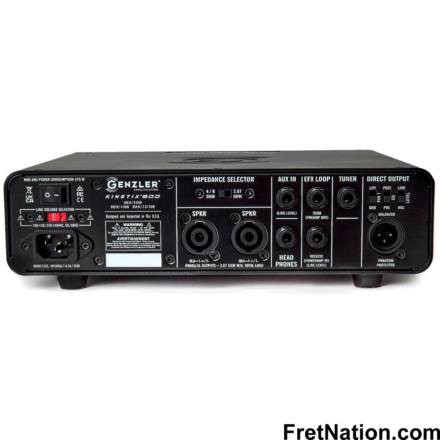 Genzler Amplification Genzler KINETX 800 - Class A Tube Preamp w/ Class D 800watt Power - KNX-800