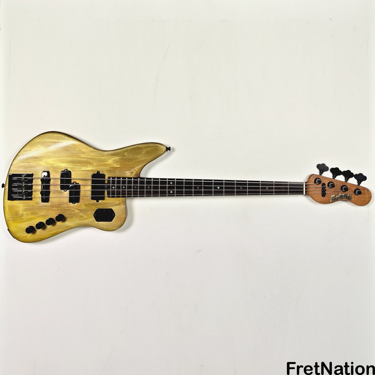 McGrath Guitars McGrath Rebel 4-String Bass - Honey Chrome 9.78lbs NAMM 2026