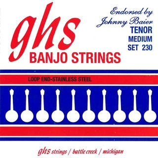 GHS Strings GHS Johnny Baier Signature Tenor Banjo 04-String Loop End Set - 11-30 Medium 230
