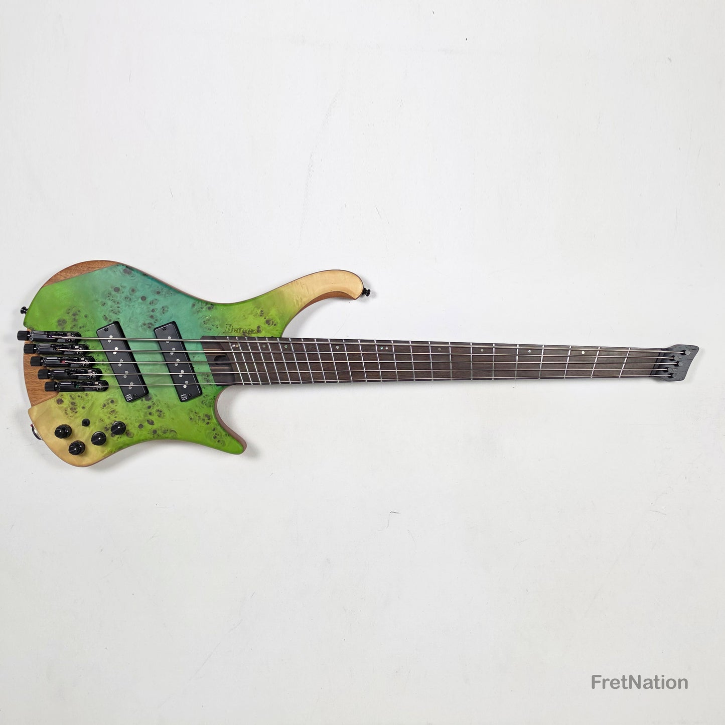 Music Man Ibanez Bass Workshop EHB1505MS Multi-Scale Headless 5-String Bass Ocean Inlet 7.40lbs S08050 - Pre-Owned