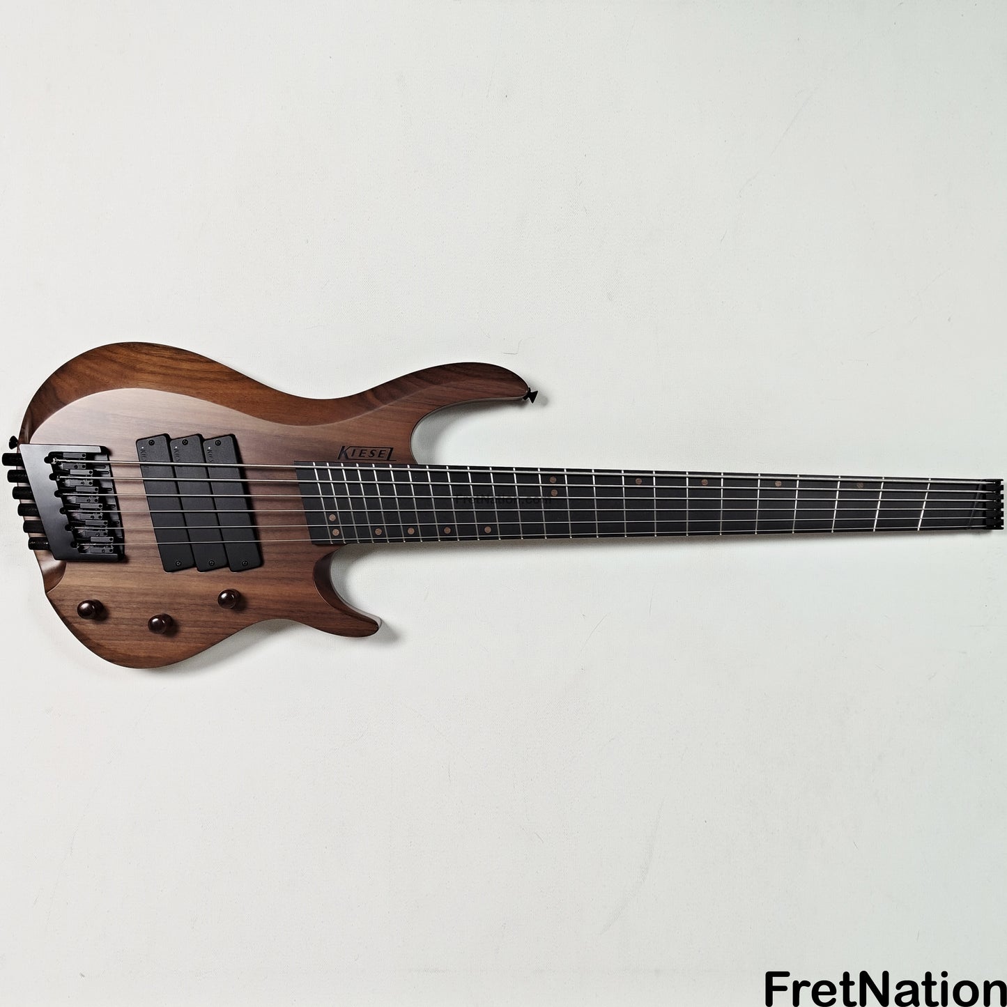 Fret Nation Kiesel O2BM6 6-String Headless Multi-Scale Bass Walnut 9.46lbs #172026 - Pre-Owned