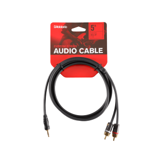 D'Addario D'Addario Dual RCA to Stereo Mini Cable - 5 ft.- PW-MP-05