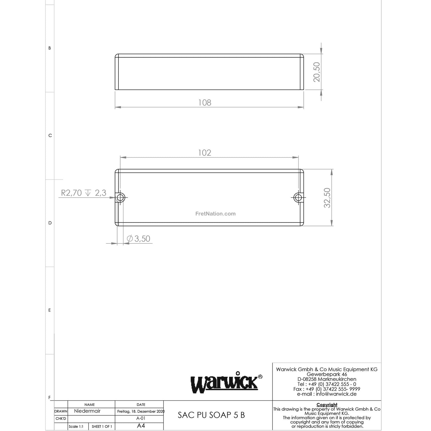 Sadowsky Sadowsky 5-String Soapbar Pickup Set - Dual Coil Humbucker - SAC PU SOAP 5 S
