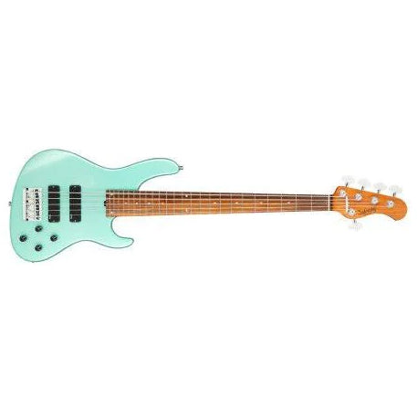 Sadowsky Sadowsky MetroExpress 24MS5 5-String Modern Bass - Solid Sage Green Metallic High Polish w/ Morado Fingerboard