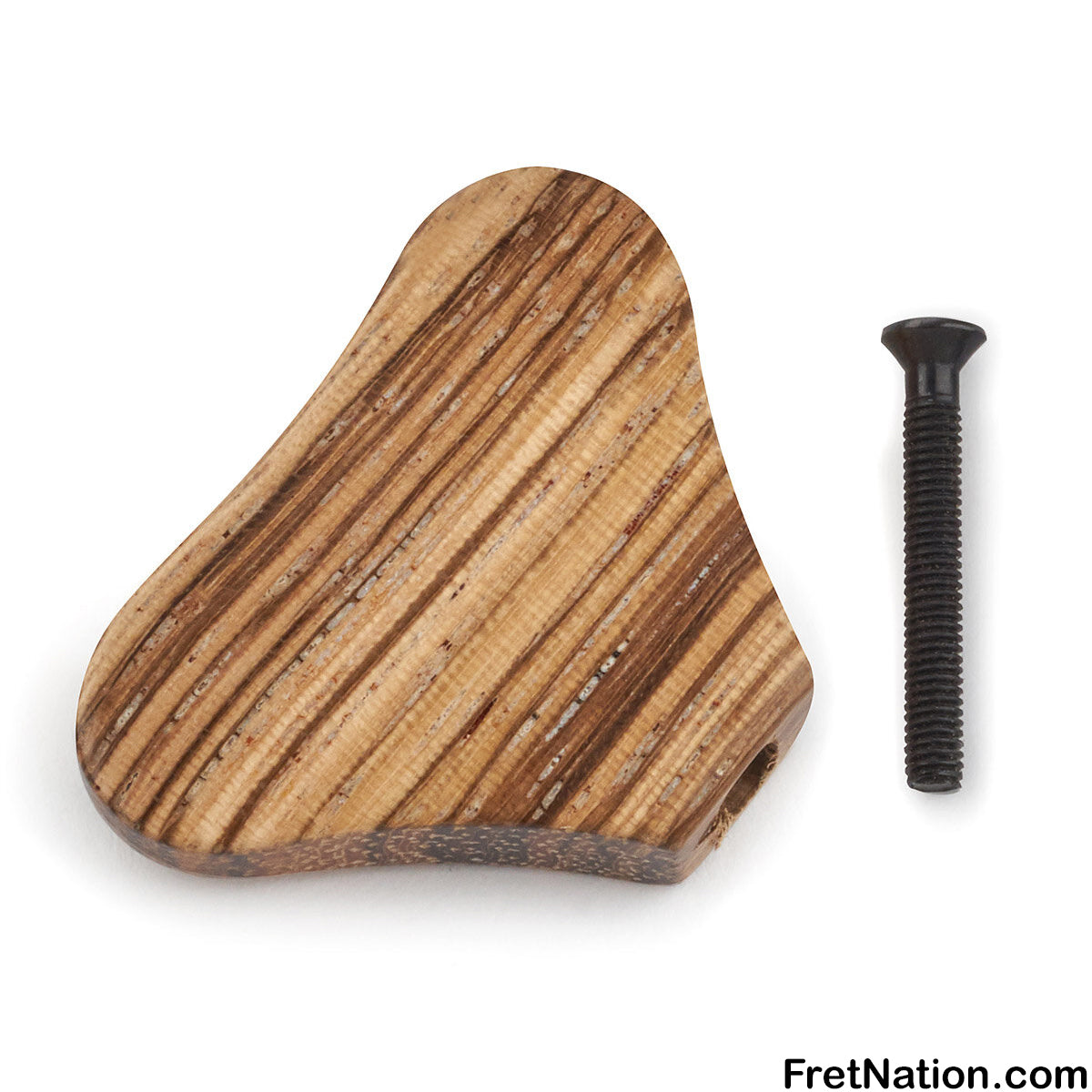 Warwick Warwick Parts - Wooden Peg for Warwick Machine Heads - Zebrawood (with Black Screw) - SP W 30040 ZEB B