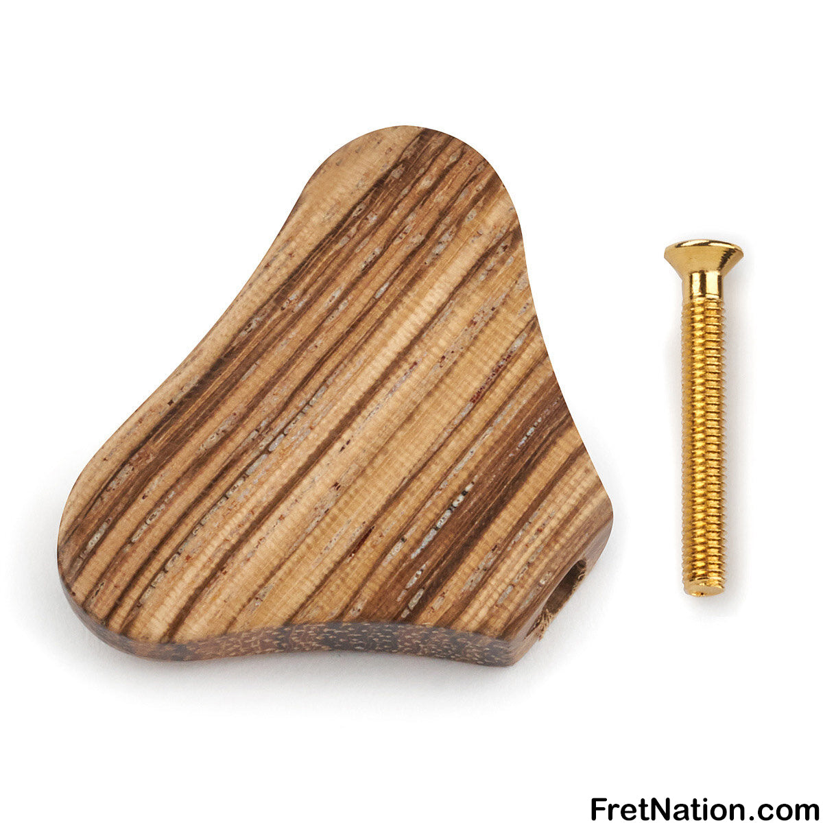 Warwick Warwick Parts - Wooden Peg for Warwick Machine Heads - Zebrawood (with Gold Screw) - SP W 30040 ZEB G