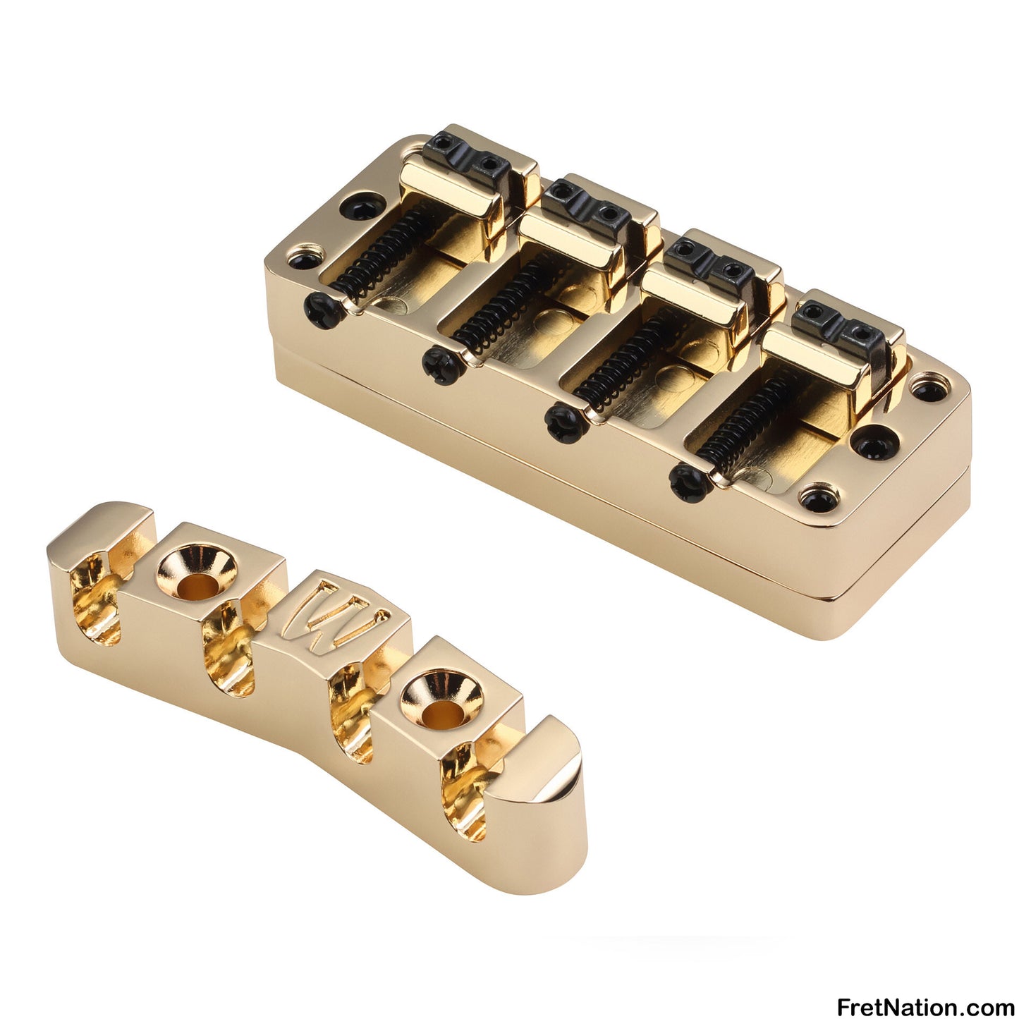 Warwick Warwick Parts - 2-Piece 3D Bridge & Tailpiece, 4-String - Gold - SP W 30116 4G