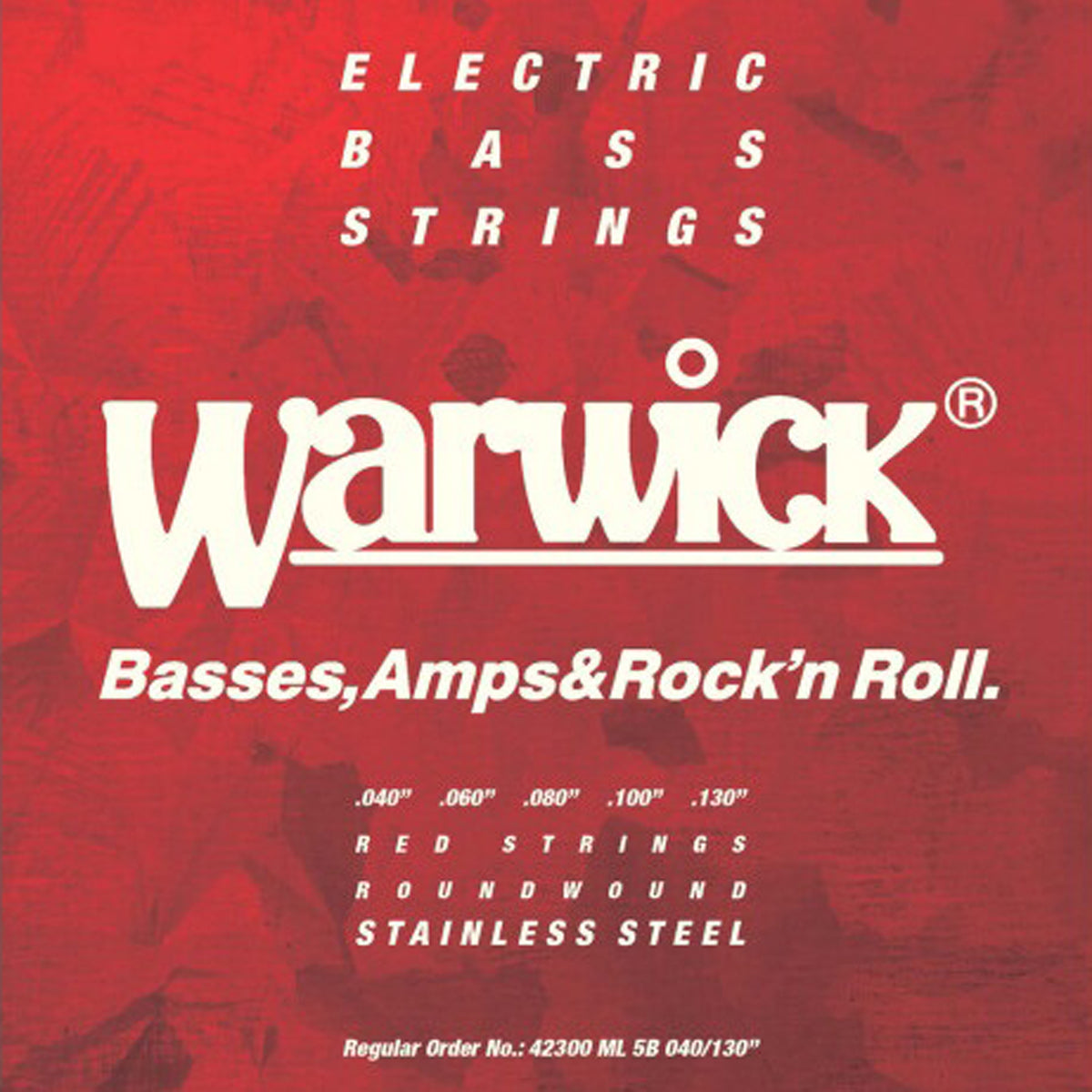 Warwick Warwick Red Label Stainless Steel Bass String Set Long Scale - 5-String 40-130 42300 ML 5B 040/130"