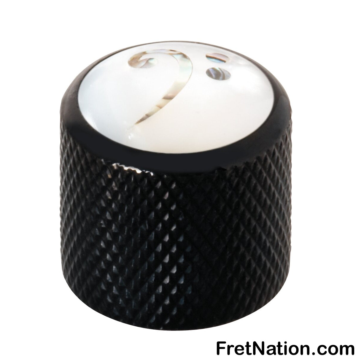 Warwick Framus & Warwick - Potentiometer Dome Knob, Bass Clef, Inlay - Black - SP 30415 BK BASSKEY