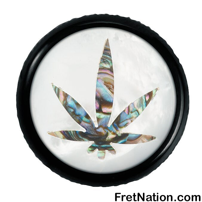 Warwick Framus & Warwick - Potentiometer Dome Knob, Cannabis, Inlay - Black - SP 30415 BK CANNABIS