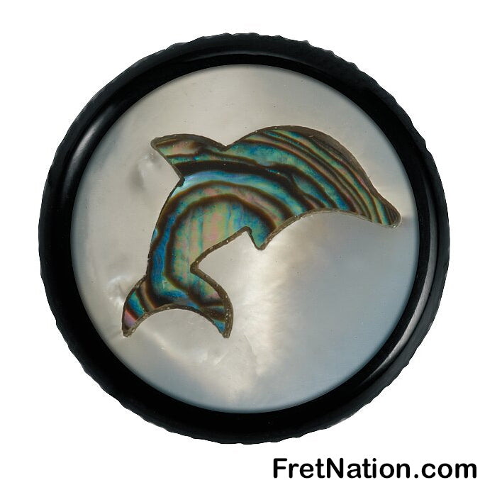 Warwick Framus & Warwick - Potentiometer Dome Knob, Dolphin, Inlay - Black - SP 30415 BK DOLPHIN