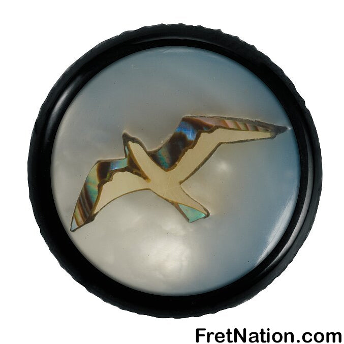 Warwick Framus & Warwick - Potentiometer Dome Knob, Seagull, Inlay - Black - SP 30415 BK GULL