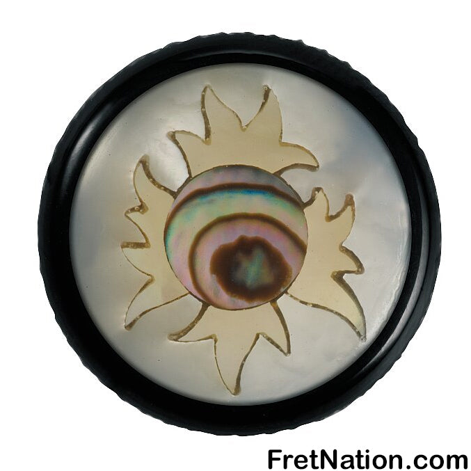 Warwick Framus & Warwick - Potentiometer Dome Knob, Sun, Inlay - Black - SP 30415 BK SUN