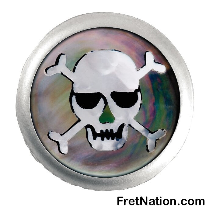 Warwick Framus & Warwick - Potentiometer Dome Knob, Skull, Inlay - Satin Chrome - SP 30417 SC SKULL