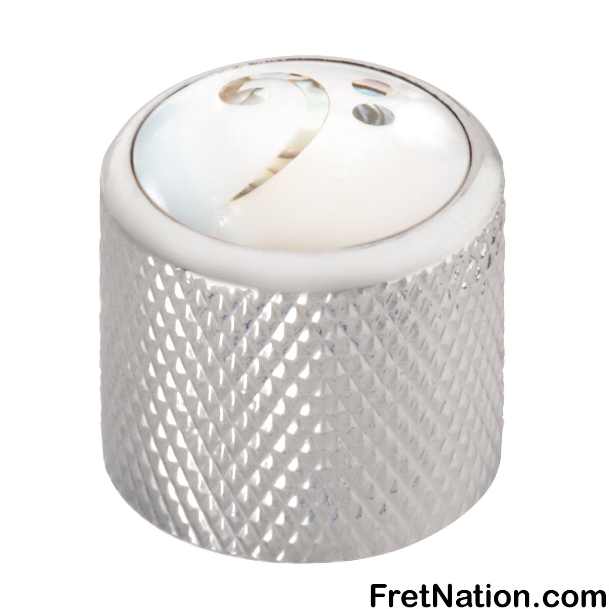 Warwick Framus & Warwick - Potentiometer Dome Knob, Bass Clef, Inlay - Chrome - SP 30418 CR BASSKEY
