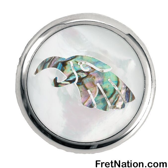 Warwick Framus & Warwick - Potentiometer Dome Knob, Eaglehead, Inlay - Chrome - SP 30418 CR EAGLEHD