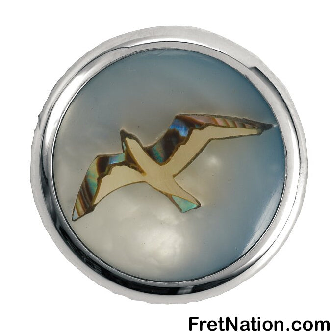 Warwick Framus & Warwick - Potentiometer Dome Knob, Seagull, Inlay - Chrome - SP 30418 CR GULL