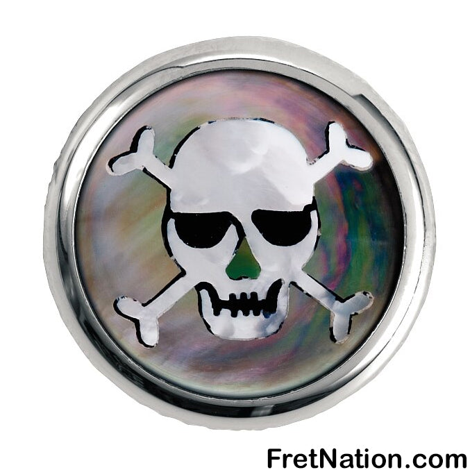 Warwick Framus & Warwick - Potentiometer Dome Knob, Skull, Inlay - Chrome - SP 30418 CR SKULL