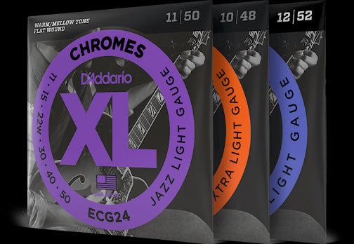 D'Addario XL Chromes Flatwound Electric Guitar Strings