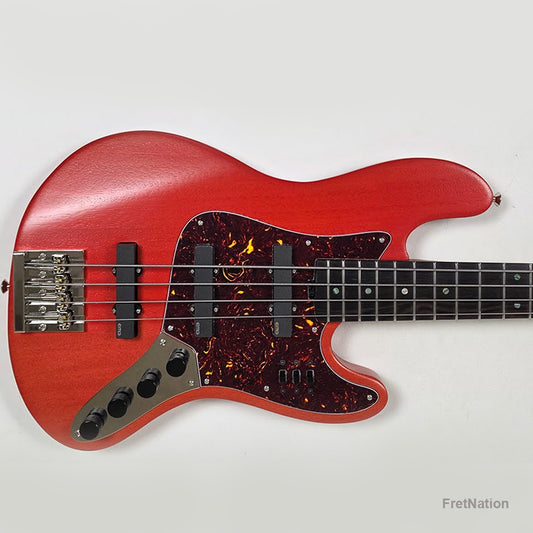 McGrath Guitars McGrath J-Style Thunderhorse IV 4-String Bass EMG - Siesta Red 8.96lbs